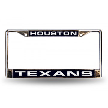 Houston Texans Laser Chrome License Plate Frame 